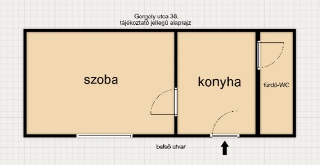 Eladó téglalakás, Budapesten, X. kerületben 37 M Ft, 1 szobás