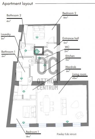 Eladó téglalakás, Budapesten, VI. kerületben, Paulay Ede utcában