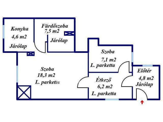 Eladó téglalakás, Miskolcon 35 M Ft, 1+1 szobás