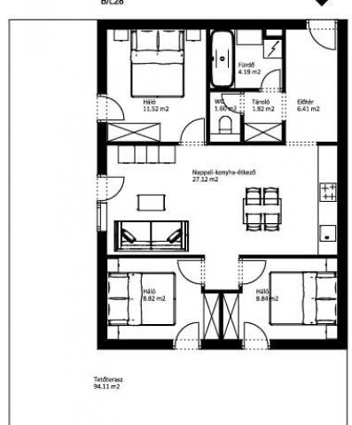 Eladó téglalakás, Tatabányán 115 M Ft, 4 szobás