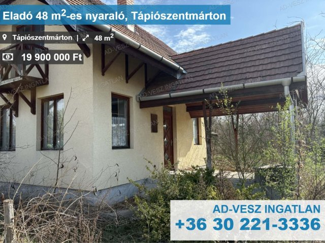 Eladó nyaraló, Tápiószentmártonon 19.9 M Ft, 2 szobás