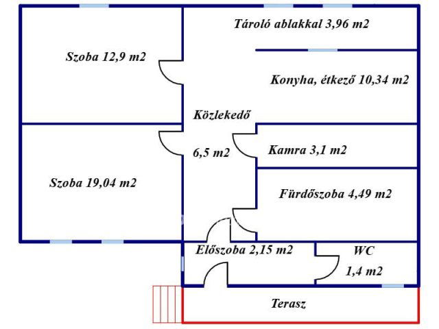 Eladó ikerház, Csokvaományban 15.9 M Ft, 63+2 szobás