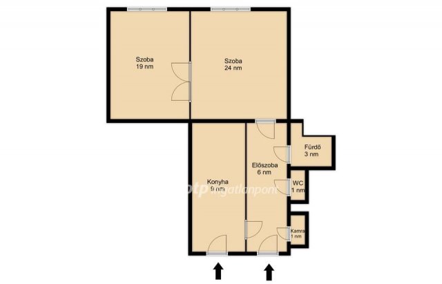 Eladó téglalakás, Budapesten, VIII. kerületben 73.5 M Ft