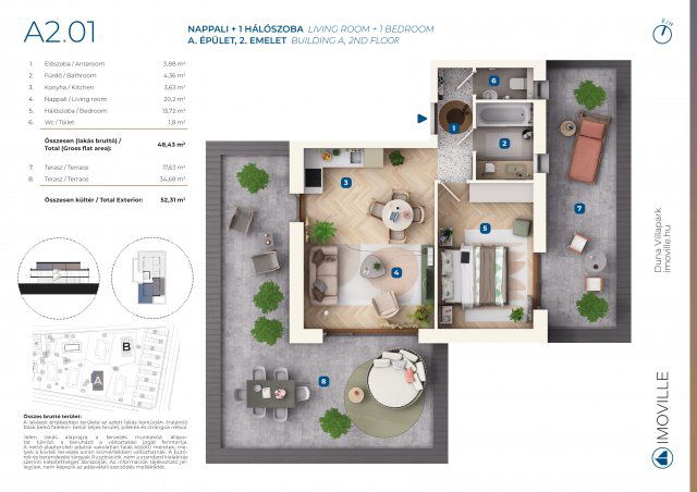 Eladó téglalakás, Mosonmagyaróváron 54.181 M Ft, 2 szobás