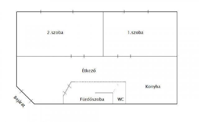 Eladó téglalakás, Nyíregyházán 32.5 M Ft, 2 szobás