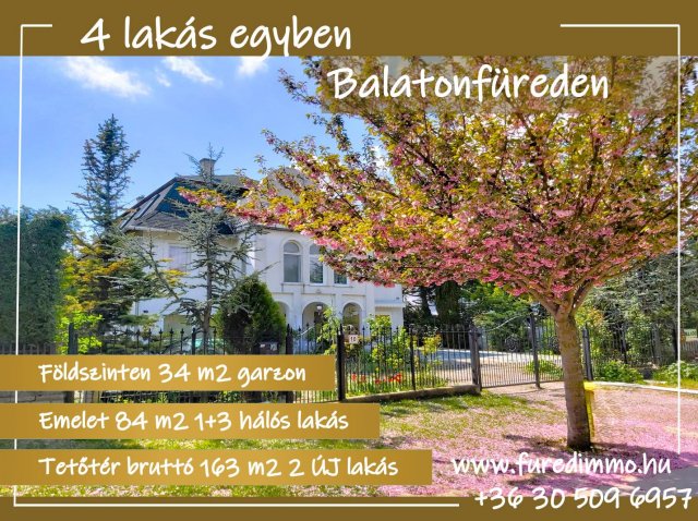 Eladó téglalakás, Balatonfüreden 199 M Ft, 11 szobás