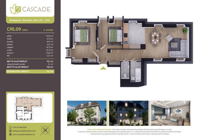 Eladó téglalakás, Budapesten, XIV. kerületben, Bácskai utcában