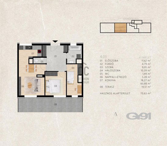 Eladó téglalakás, Budapesten, XIII. kerületben 117.1 M Ft