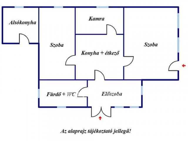 Eladó családi ház, Kunszentmártonban 13.5 M Ft, 2 szobás