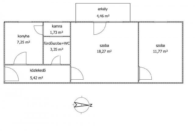 Eladó téglalakás, Pécsett 33.8 M Ft, 2 szobás