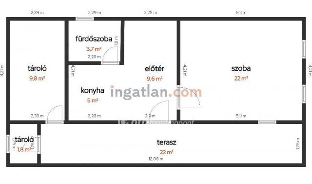 Eladó családi ház, Gyomaendrődön 2.5 M Ft, 1+1 szobás