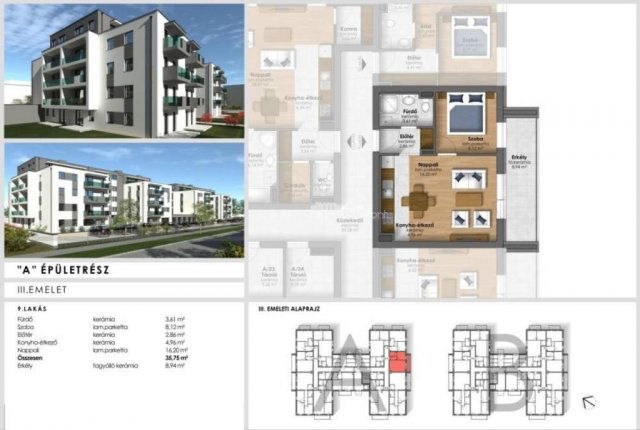 Eladó téglalakás, Szombathelyen 41.9 M Ft, 2 szobás