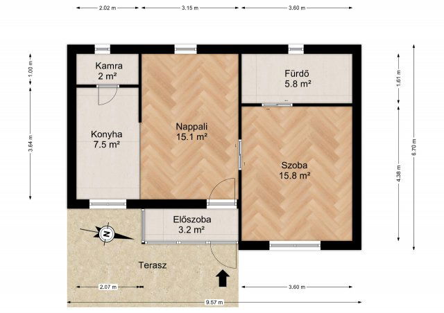 Eladó családi ház, Leányfaluban, Kossuth Lajos utcában 79.9 M Ft