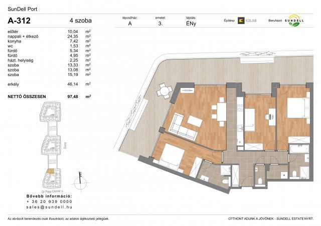 Eladó téglalakás, Budapesten, XI. kerületben 209.6 M Ft
