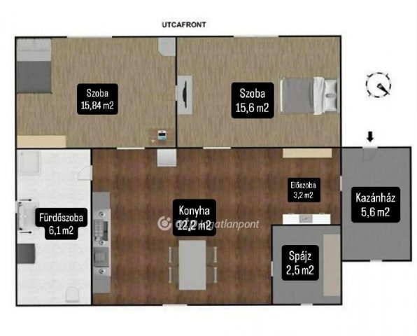 Eladó családi ház, Tamásiban 10 M Ft, 2 szobás