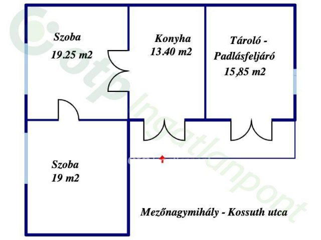Eladó családi ház, Mezőnagymihályon 2 M Ft, 2 szobás