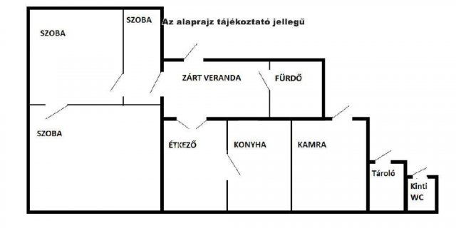 Eladó családi ház, Szalkszentmártonon 17 M Ft, 2 szobás