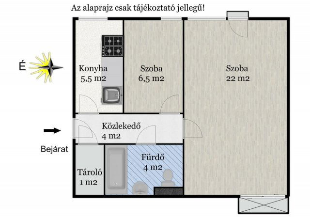 Eladó téglalakás, Debrecenben 42.9 M Ft, 1+1 szobás