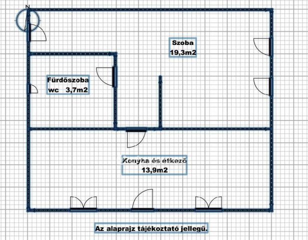 Eladó családi ház, Tiszaörsön 18.5 M Ft, 1 szobás