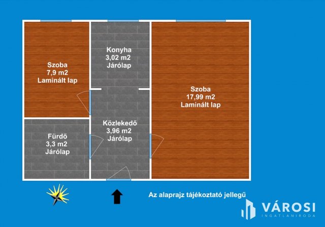 Eladó panellakás, Szegeden 37.9 M Ft, 2 szobás