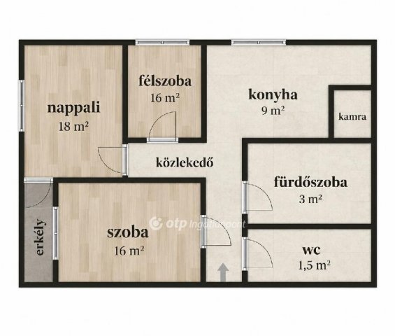 Eladó téglalakás, Debrecenben 76.9 M Ft, 2+1 szobás