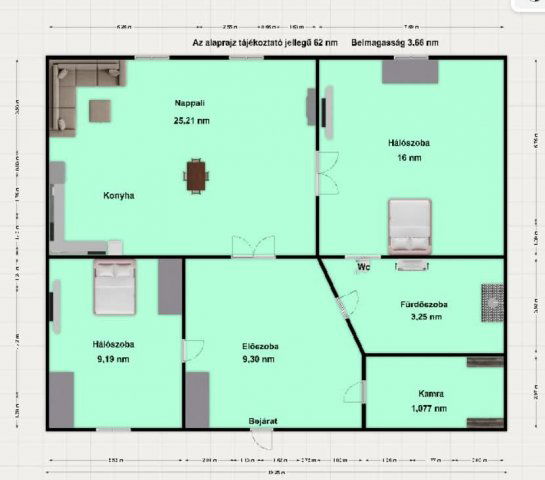 Eladó téglalakás, Budapesten, VI. kerületben 93 M Ft, 3 szobás