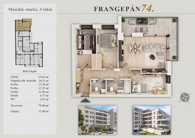Eladó téglalakás, XIII. kerületben, Frangepán utcában