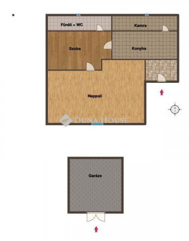 Eladó ikerház, Kecskeméten 21.9 M Ft, 2 szobás