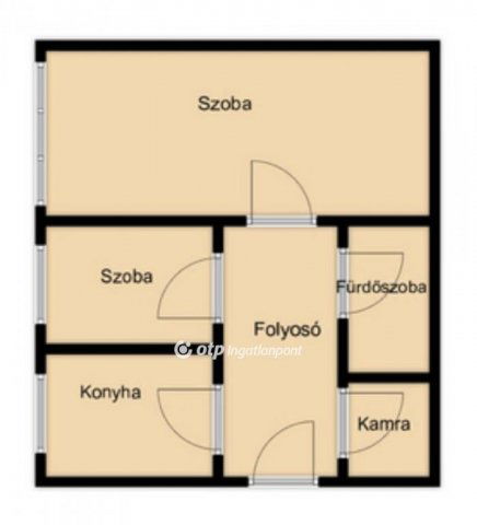 Eladó téglalakás, Hajdúszoboszlón 37.5 M Ft, 1+1 szobás