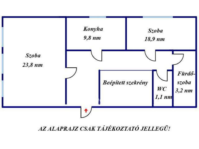 Eladó téglalakás, Lajosmizsén 47.5 M Ft, 2 szobás