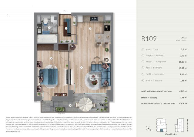Eladó téglalakás, Budapesten, XIII. kerületben 85.99 M Ft
