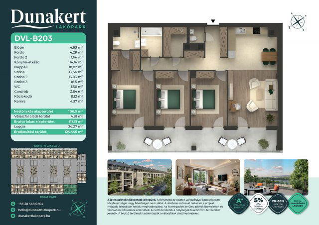 Eladó téglalakás, Vácon, Németh László utcában 125.99 M Ft