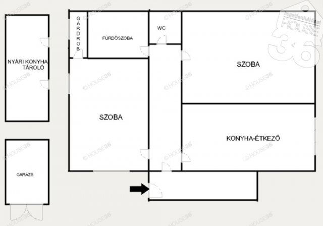 Eladó családi ház, Kecskeméten 62.5 M Ft, 2 szobás