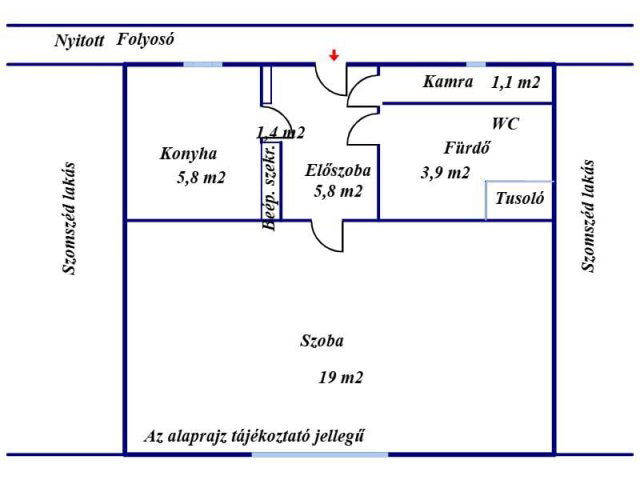 Eladó panellakás, Békésen 15.9 M Ft, 1 szobás
