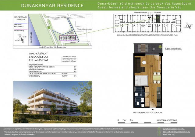 Eladó téglalakás, Vácon, Paduc utcában 48.9 M Ft, 1 szobás