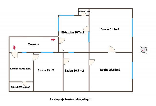 Eladó családi ház, Szakcson 9.5 M Ft, 4 szobás