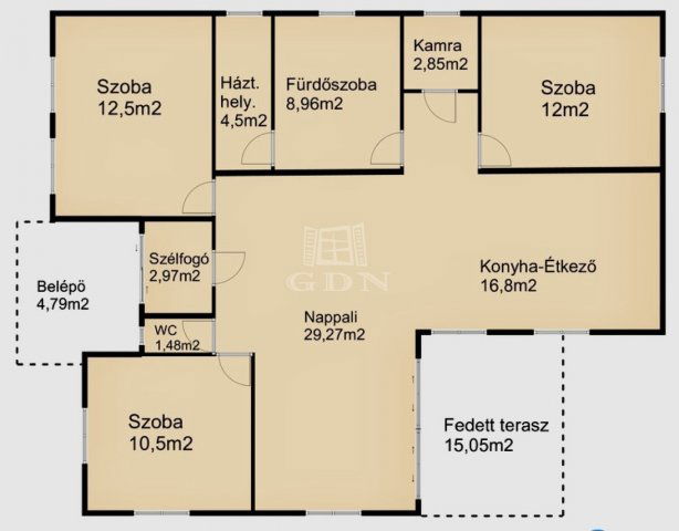 Eladó családi ház, Magyarszerdahelyen 94.5 M Ft, 4+1 szobás