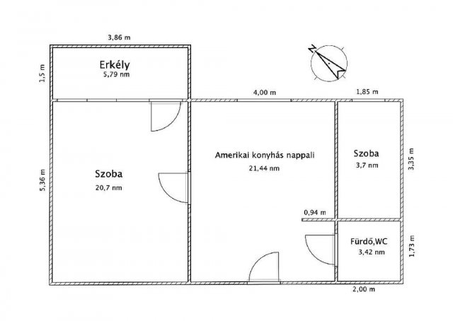 Eladó téglalakás, Ajkán 34 M Ft, 2 szobás