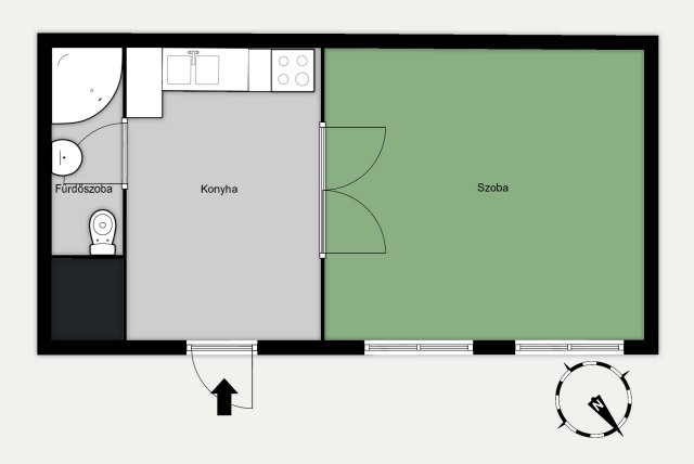 Eladó téglalakás, Budapesten, XX. kerületben 37.9 M Ft, 1 szobás