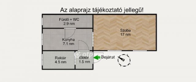 Eladó téglalakás, Budapesten, VII. kerületben 49 M Ft, 1 szobás