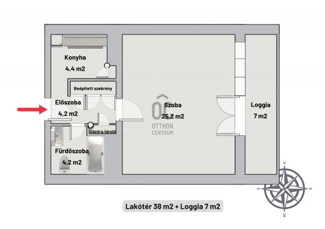 Eladó téglalakás, Budapesten, II. kerületben 63 M Ft, 1 szobás