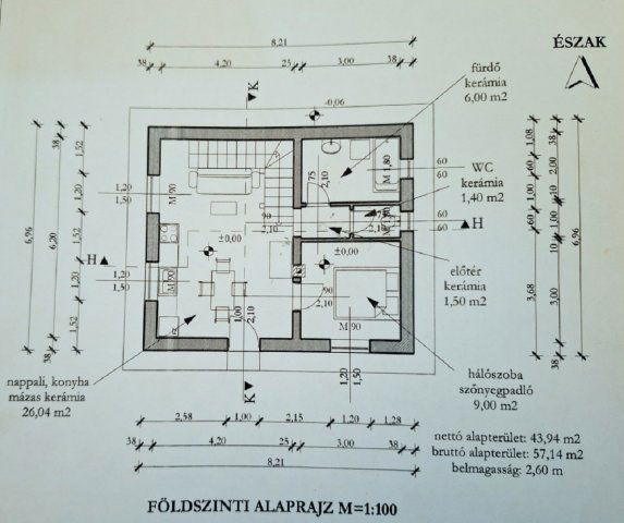 Eladó családi ház, Karádon 66 M Ft, 3+1 szobás
