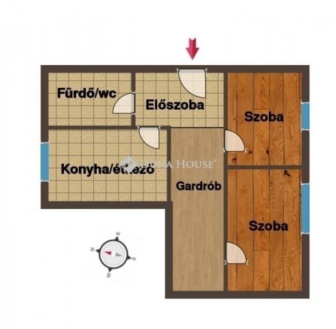 Eladó téglalakás, Pécsett 47.9 M Ft, 2 szobás