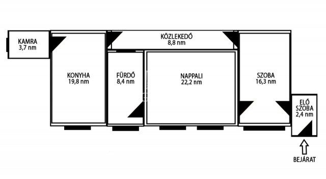 Eladó téglalakás, Budapesten, VI. kerületben 94.9 M Ft, 2 szobás