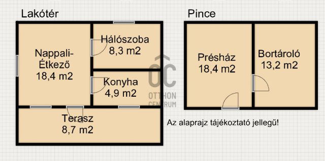 Eladó nyaraló, Homokkomáromon 10.8 M Ft, 1 szobás