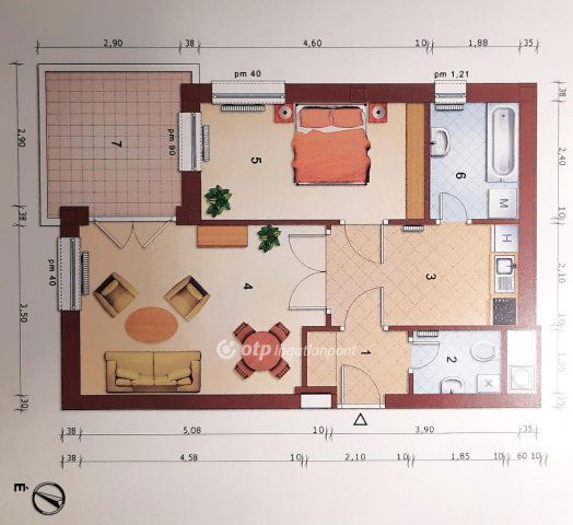 Eladó téglalakás, Siófokon 88.5 M Ft, 2 szobás