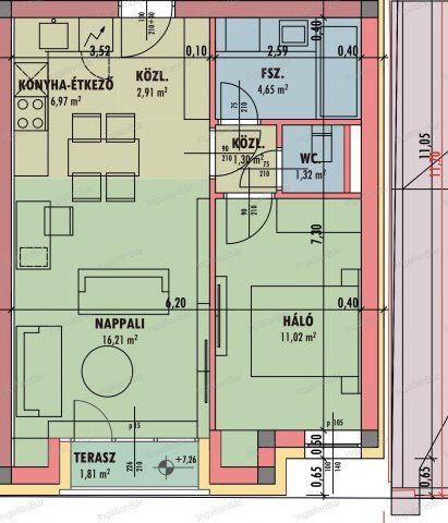 Eladó téglalakás, Nyíregyházán 45.24 M Ft, 3 szobás