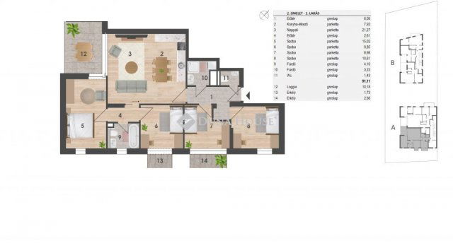 Eladó téglalakás, Budapesten, XIV. kerületben 179.99 M Ft