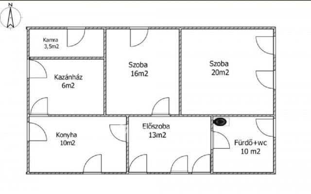 Eladó családi ház, Kaszaperen 7 M Ft, 2 szobás