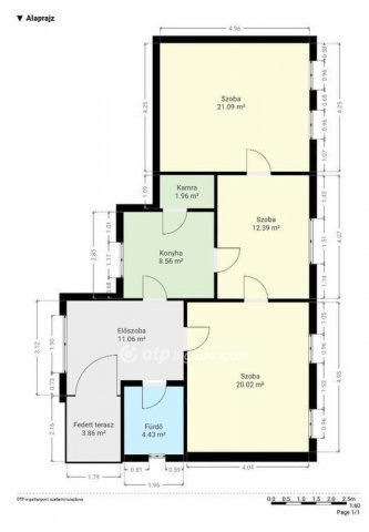 Eladó téglalakás, Pápán 56.9 M Ft, 3 szobás
